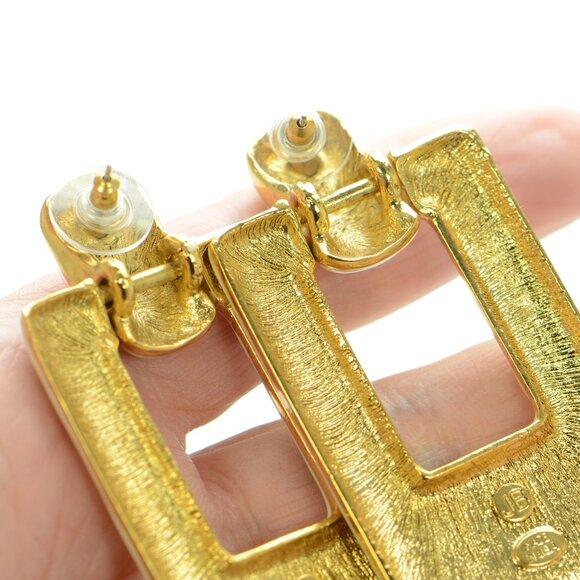 Jennifer Behr Bronte Enamel Clip-on Drop Earrings - Picture 5 of 6